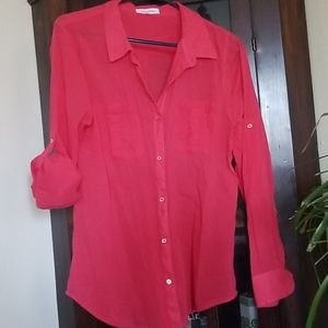 Calvin Klein linen blouse.